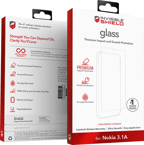 Zagg Invisible Shield Glass Nokia 3.1A - Clear